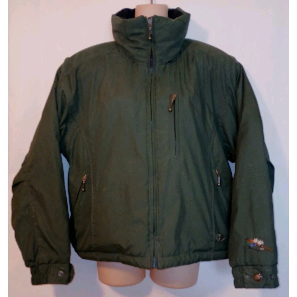 Vintage Obermeyer Ski Coat Ladies Size 10 Winter Jacket Green AC